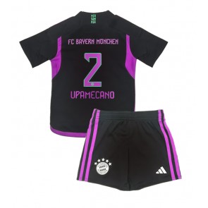 Bayern Munich Dayot Upamecano #2 Replica Away Stadium Kit for Kids 2023-24 Short Sleeve (+ pants)